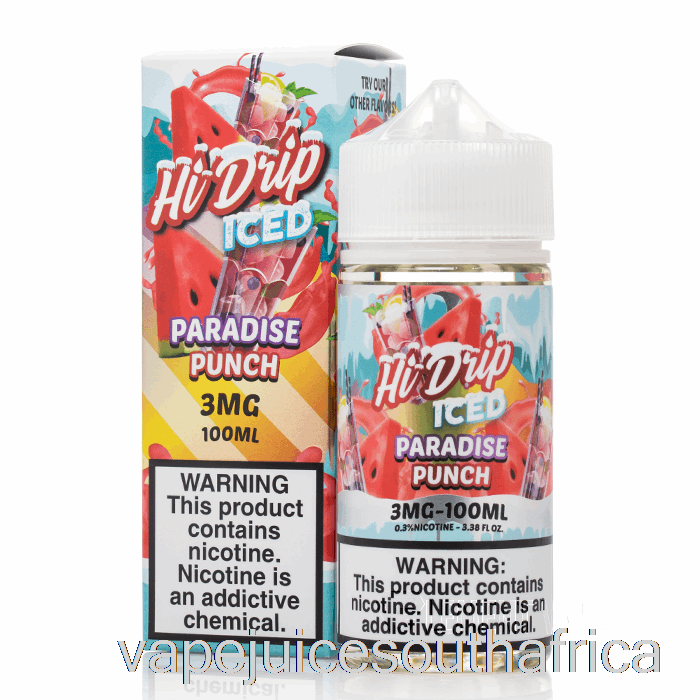Vape Juice South Africa Iced Paradise Punch - Hi-Drip E-Liquids - 100Ml 3Mg